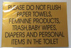 SIGNS TOILET WARNING- PLEASE DO