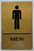 MEN RESTROOM Sign -Tactile Signs Tactile