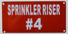 Compliance Sign-SIGNS Sprinkler Riser #4