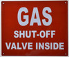 Compliance Sign- Gas SHUTOFF Valve Inside