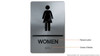 BRAILLE WOMEN RESTROOM SIGN
