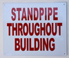 Compliance Sign-Standpipe Throughout Building