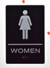 SIGNS WOMEN Restroom Sign Tactile