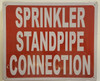 Fire Safety Sign- Sprinkler Standpipe Connection
