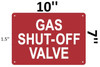 Compliance Sign- GAS SHUT-OFF VALVE