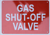 GAS SHUT-OFF VALVE sign