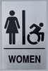 WOMEN ACCESSIBLE RESTROOM SIGN (ALUMINUM SIGNS