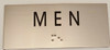 MEN Sign -Tactile Signs STAINLESS