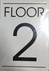 FLOOR NUMBER 2 SIGN