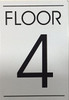 FLOOR NUMBER 4 SIGN