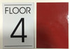 Signage FLOOR NUMBER 4