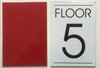 Signage FLOOR NUMBER 5