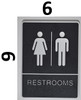 HPD Sign WOMEN Restroom Sign- - BRAILLE PLASTIC ADA