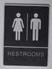 FD Sign Restrooms Sign- - BRAILLE  PLASTIC ADA SIGNS