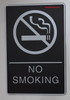 NO SMOKING Sign- - BRAILLE PLASTIC ADA