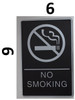 HPD Sign NO SMOKING Sign- - BRAILLE PLASTIC ADA
