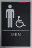 MEN ACCESSIBLE Restroom Sign- - BRAILLE  PLASTIC ADA  Sign