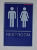 FD Sign Restrooms Sign- - BRAILLE  PLASTIC ADA SIGNS