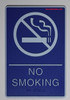 NO SMOKING Sign- - BRAILLE PLASTIC ADA