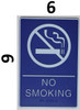 HPD Sign NO SMOKING Sign- - BRAILLE PLASTIC ADA