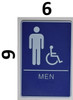 FD Sign MEN ACCESSIBLE Restroom Sign- - BRAILLE PLASTIC ADA