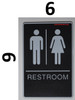 FD Sign Restrooms Sign- - BRAILLE PLASTIC ADA