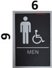 HPD Sign MEN ACCESSIBLE Restroom Sign- - BRAILLE PLASTIC ADA