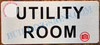 UTILITY ROOM SIGN