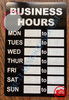 BUSINESS HOURS SIGN