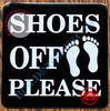 SHOES OFF PLEASE SIGN