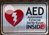 AED AUTOMATED EXTERNAL DEFIBRILLATOR INSIDE SIGN