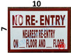 NO RE-ENTRY NEAREST RE-ENTRY ON_FLOOR AND_FLOOR SIGN