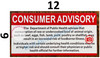 CONSUMER ADVISORY SIGN