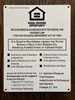 EQUAL HOUSING OPPORTUNITY SIGN