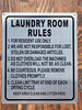 LAUNDRY ROOM RULES SIGN