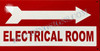 Sign Electrical Room  Right Arrow