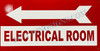 Signage Electrical Room  Left Arrow