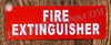 FIRE EXTIGNSHER Sign (Reflective !!!, Aluminum, red)