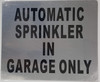 HPD AUOTMATIC Sprinkler in Garage ONLY