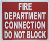 FDC DO NOT Block Signage