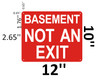 Sign Basement NOT an EXIT