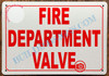 FIRE Department Valve Signage