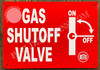Gas Shut of Valve Signage with Symbol