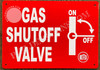 Sign Gas Shut of Valve  with Symbol