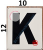 Large Letter K -Metal  - Parking LOT