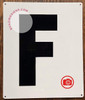 Large Letter F -Metal Sign - Parking LOT