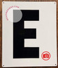 Large Letter E -Metal Sign - Parking LOT