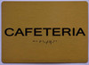 CAFETERIA Sign (GOLD, 5x7 Inch, Aluminium)-