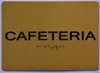 SIGNS CAFETERIA Sign (GOLD, 5x7 Inch, Aluminium)-