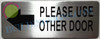 Please use Other Door Signage Left Arrow